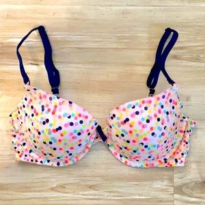 ❤️ Victoria’s Secret Polka Dot Print Multicolor Demi Bra
